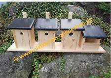 4 St Nistkästen mit Dachpappe Meisenkästen Halbhöhle Meisenkasten Nistkasten Neu