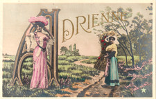 AK  -  2 Frauen  mit Kleid + Hut - Drienne (Nymphen) - Verlag:  Etoile