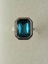 Wunderschöner Ring mit Blaue Stein,925 Silber - Dm.19 mm