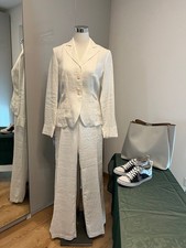 Otto Kern weißer Hosenanzug Leinen Gr. 38 - Neu
