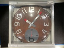 Mebus Wanduhr 35 cm Holzoptik