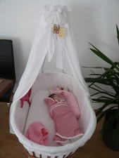 Stubenwagen 75x40 Holz, Textil Natur