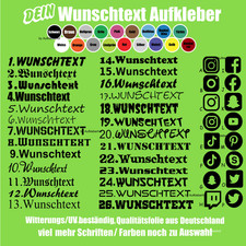 60cm wunschtext aufkleber - wunschtext,