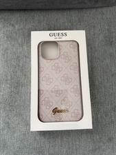 GUESS Original Handyhülle IPhone 13 Pro Max neu rosa Logo Damen Edel Luxus 