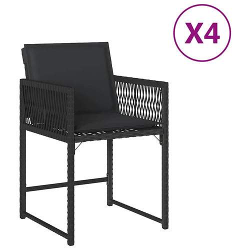 Gartenstühle 4er set - 4er, schwarz