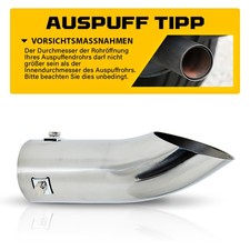 Auspuffblende gebogene endrohr - gebogene,