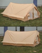 Französisches Zweimannzelt Khaki gebraucht Outdoor Camping Duo Tent Biwak Zelt