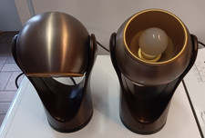 2 Kugellampen Space Age Silber Bauhaus 70er Tischlampe Insta Sensorette TOP!!