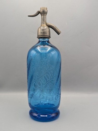 Antiker siphon blauglas - siphon, ·