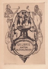 Exlibris bookplate radierung - exlibris,