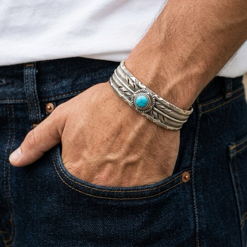 Massiv armband edelstahl - 19, cm