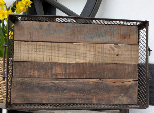 Tablett aus altholz mit - ,