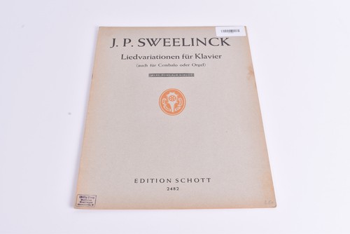 Notenbuch sweelinck - notenbuch,