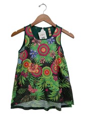 DESIGUAL Kinder Sommerkleid Gr. 140 Blumenmuster Bohemian Freizeit