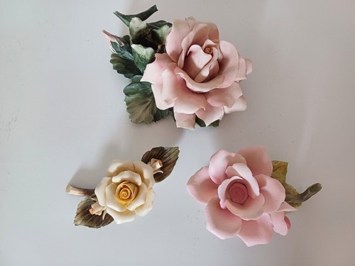 Porzellan rose aus italien - porzellan,