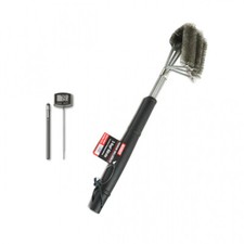 Grillbürste + Weber Digital Thermometer BBQ-Set Zubehör Edelstahl Reinigung 