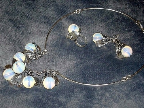 925 silber schmuck mit opal - silber,