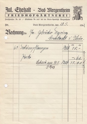 Bad mergentheim rechnung - bad,
