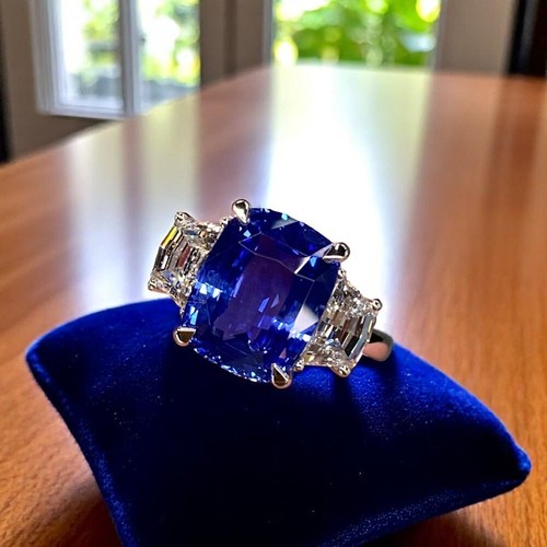 Blauer saphir gepolsterter - blauer,