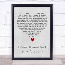 I Never Dreamed You'd Leave In