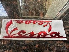 2x Schriftzug PIAGGIO "Vespa" Seitenhaube/Beinschild 100/150mm rot PX 80 125