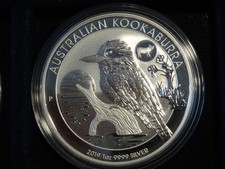 Australien 1 oz. Silber, Kookaburra 2019, Privy Mark "Schwein" Polierte Platte