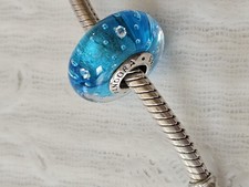 Original Pandora Murano Blau f. Armband Kette + Geschenkverpackung 