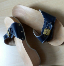 Scholl Clogs Holz Pantoletten  Gr. 38 in Schwarz