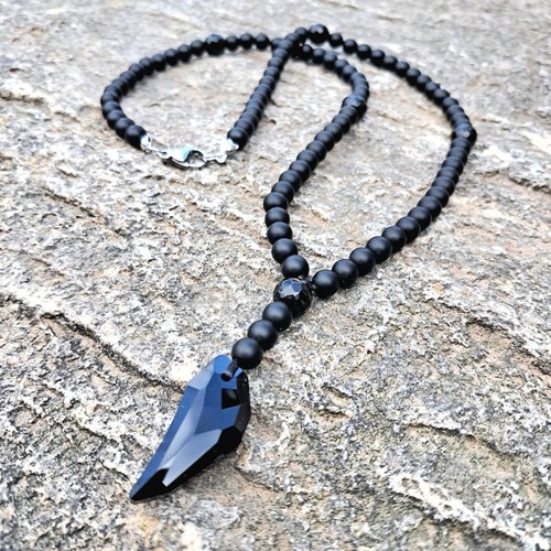 Perlenkette wolf zahn kristall - wolf,
