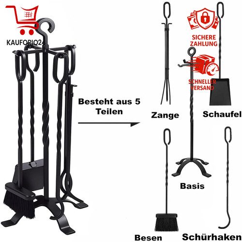 Kaminbesteck teilig - kaminbesteck, 5-teilig