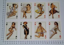 PIN UP ASS 8er SET Aufkleber