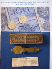 Münzwaage für 10 Mark 20 Mark Goldmünzen Bernsteins Patent Münzprüfer