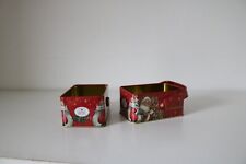 Zwei Kleine Blechdosen Weihnachten Heidel