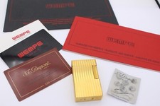 ST. Dupont Feuerzeug No. 4148 Vergoldet mit Wempe Zertifikat & Ersatzfeuersteine