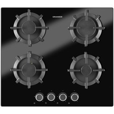 Oranier Gas-Kochfeld 60 cm autark 4 Kochzonen Glaskeramik Erdgasbetrieb GKH590