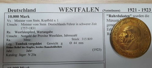 Notgeld westfalen 10000 mark - notgeld,