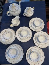 PORZELLAN Bavaria SCHUMANN Teeservice 6 Per. 21 tlg Handmalerei Nagelneu W5