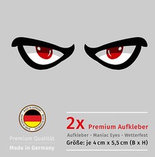 2x Aufkleber MANIAC EYES Augen
