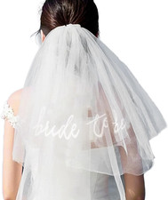 Kurzer Tüll Brautschleier mit Kamm Junggesellenabschied Hochzeit Zukünftige