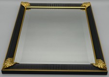 VINTAGE SPIEGEL WANDSPIEGEL SCHWARZ GOLD BAROCK ELEGANT