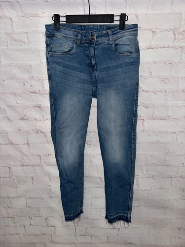 Blue motion denim wear - denim, jeans