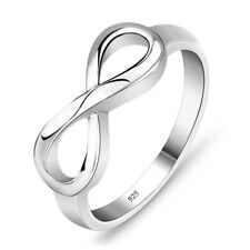925 Silber Ring Damen Infinity Sterlingsilber Unendliche Liebe Verlobungsring 