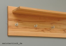 Wandgarderobe Hakenleiste Wandpaneel Garderobe Paneel Massivholz+Kleiderhaken