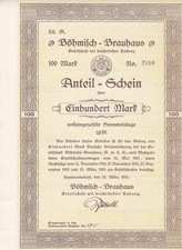 Alte Aktie:  Böhmisch -