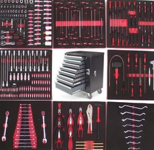 XXXL Premium Werkzeugwagen 8 Schubladen Werkstattwagen inklusive Werkzeug 66195