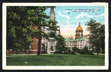 Ansichtskarte Notre Dame, IN, University Campus near South Bend 1931 