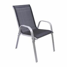 Gartenstuhl Stapelstuhl Balkonstuhl Stapelsessel KD System Textilene schwarz