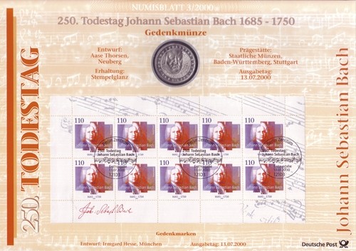 Brd bund numisblatt - numisblatt, 3/2000