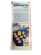 Rosenstein & Söhne Silikon Backzubehör Set 3 teilig Unterlage Pinsel Teigschaber