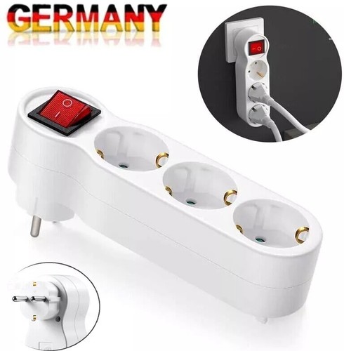 Fach mehrfachsteckdose mit - 3-fach,